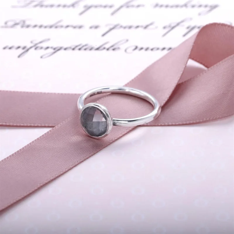 (imagine pentru) Pandantiv PANDORA, Aprilie Droplet Birthstone din argint - Vizualizare 2