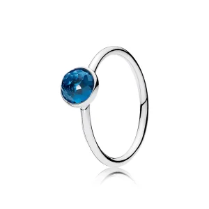 (imagine pentru) Pandantiv PANDORA, Decembrie Dropple Londra Blue Crystal din arg