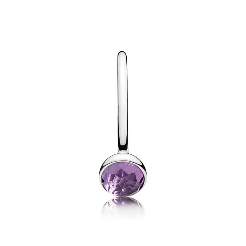(imagine pentru) Pandantiv PANDORA, Februarie droplet Birthstone din argint - Vizualizare 4