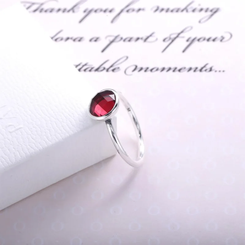 (imagine pentru) Pandantiv PANDORA, Iulie droplet Birthstone din argint - Vizualizare 3
