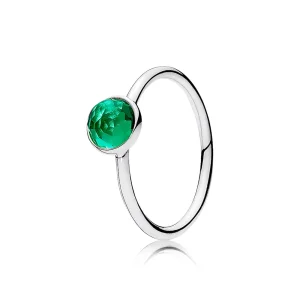(imagine pentru) Pandantiv PANDORA, Pot Droplet Royal Crystal verde din argint