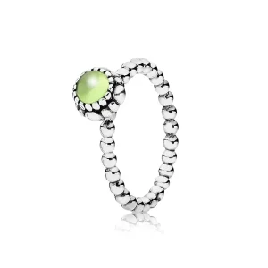 (imagine pentru) Silver ring, birthstone-August, peridot - 190854PE - Inele PANDO