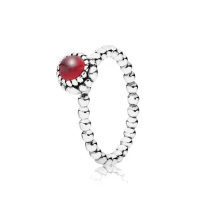 (imagine pentru) Silver ring, birthstone-January, garnet - PANDORA