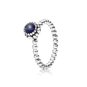 (imagine pentru) Silver ring, birthstone-September, Lapis Lazuli - 190854LP - Ine