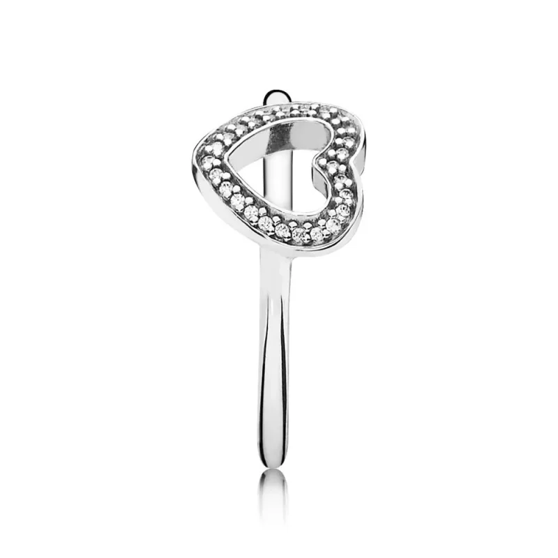 (imagine pentru) Silver ring with cubic zirconia - 190861CZ - Inele PANDORA - Vizualizare 4