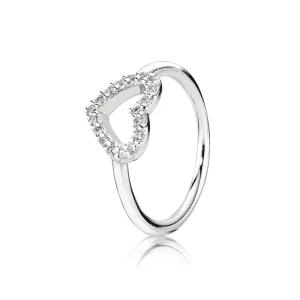(imagine pentru) Silver ring with cubic zirconia - 190861CZ - Inele PANDORA