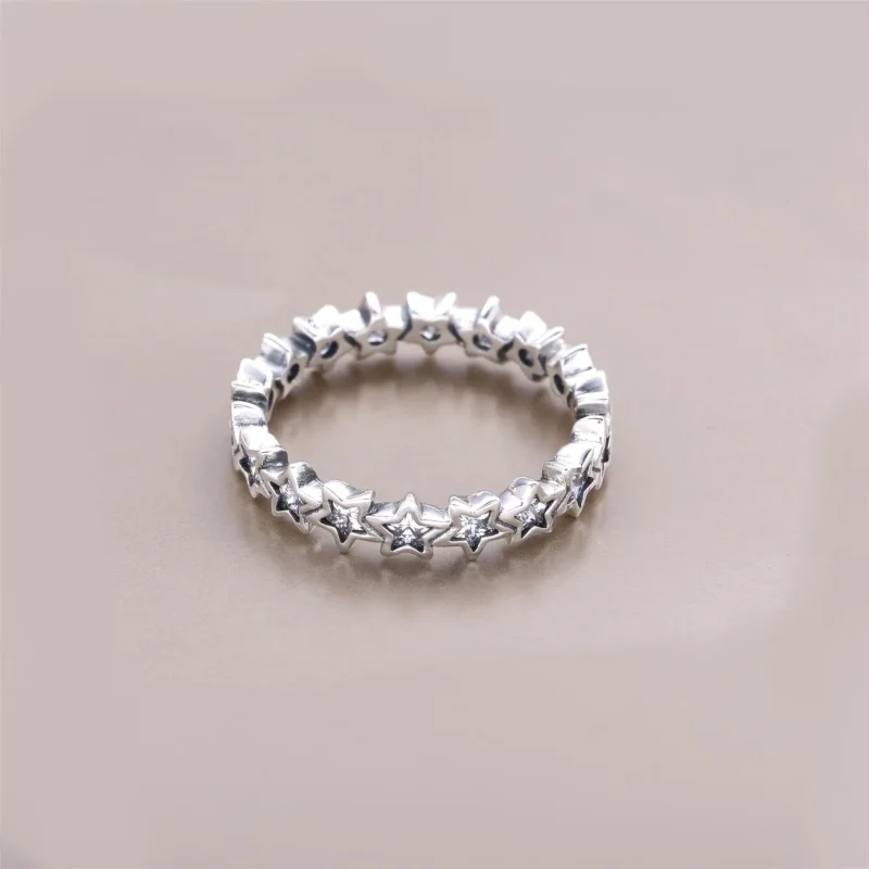 (imagine pentru) Star silver ring with clear cubic zirconia - 190974CZ - Inele PA - Vizualizare 2