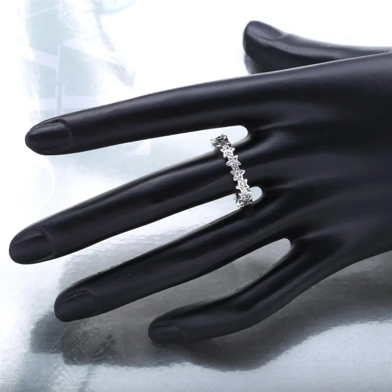 (imagine pentru) Star silver ring with clear cubic zirconia - 190974CZ - Inele PA - Vizualizare 4