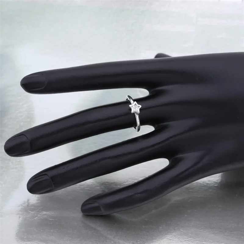 (imagine pentru) Star silver ring with clear cubic zirconia - 190977CZ - Inele PA - Vizualizare 4