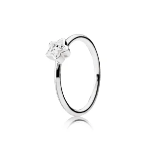 (imagine pentru) Star silver ring with clear cubic zirconia - 190977CZ - Inele PA