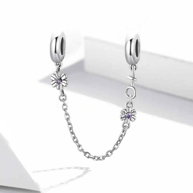 (imagine pentru) Pandora Stil Retro Flowers Lant de Siguranță - SCC2100 - Vizualizare 2