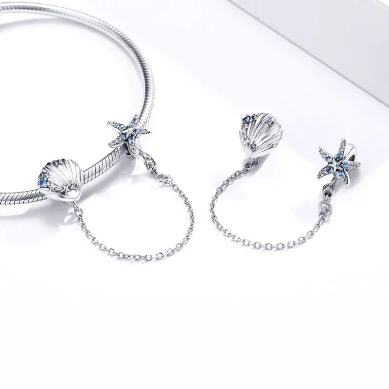 (imagine pentru) Siguranță în stilul Pandora cu lanțul de siguranță Deep Sea Star - SCC1478 - Vizualizare 4