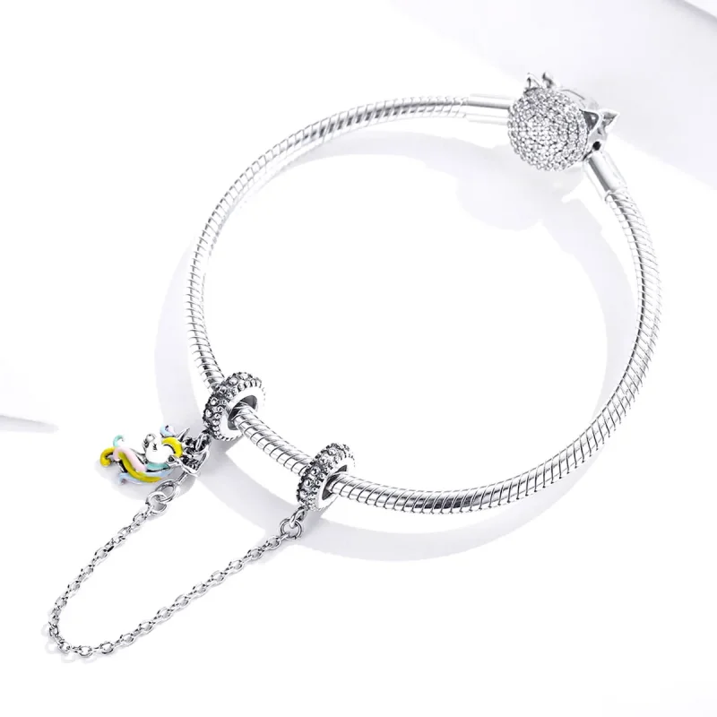 (imagine pentru) Lanț de siguranță Pandora Style Silver Colorful Pony - SCC1571 - Vizualizare 3