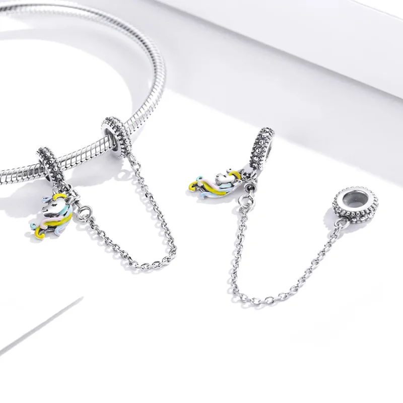 (imagine pentru) Lanț de siguranță Pandora Style Silver Colorful Pony - SCC1571 - Vizualizare 4