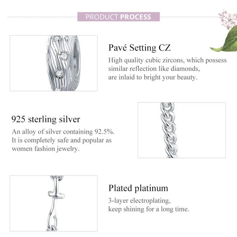 (imagine pentru) Lanț de siguranță Pandora Style Silver Water Wave - SCC1577 - Vizualizare 8