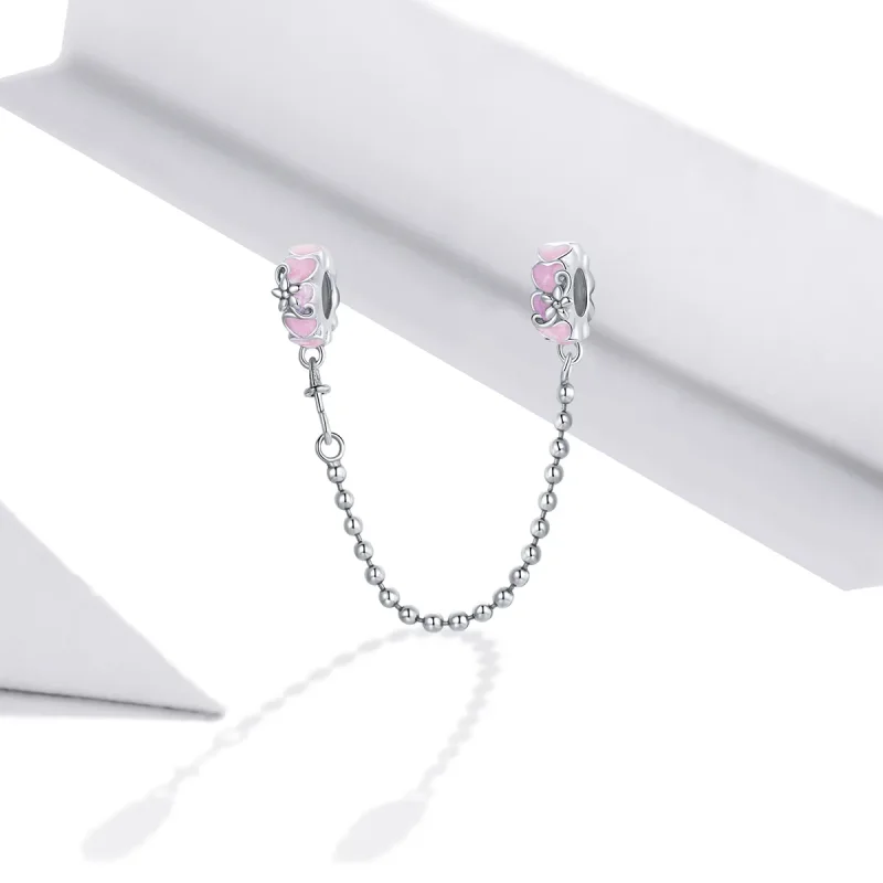 (imagine pentru) Pandora Style Silver Love Daisy Lanț de Siguranță - SCC1799 - Vizualizare 2