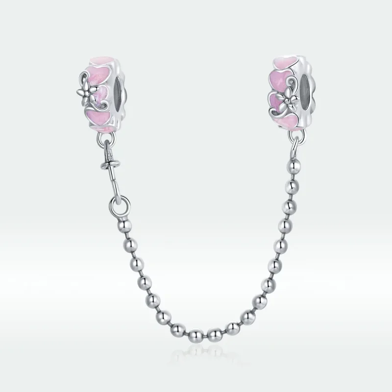 (imagine pentru) Pandora Style Silver Love Daisy Lanț de Siguranță - SCC1799 - Vizualizare 5