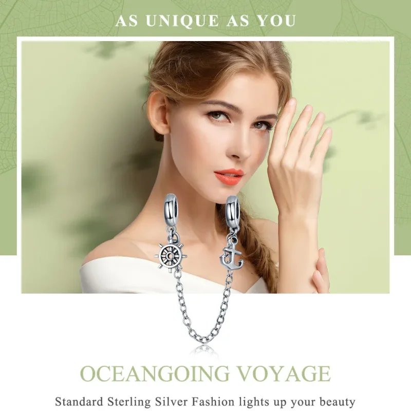 (imagine pentru) Pandora Style Lanț de Siguranță Voyage Argintiu - SCC604 - Vizualizare 5