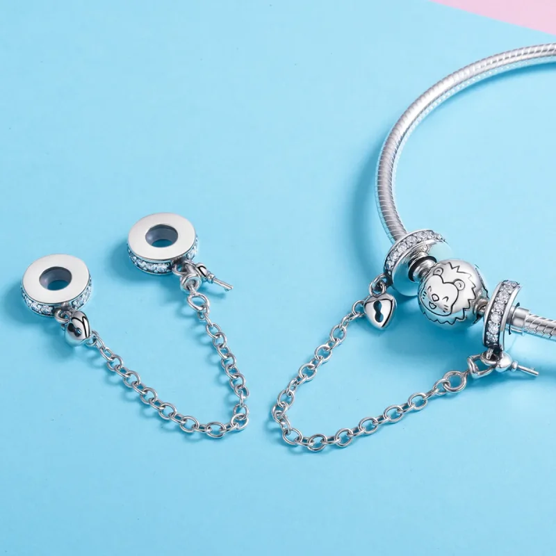 (imagine pentru) Pandora Style Silver Only Love Lanț de Siguranță - SCC606 - Vizualizare 5