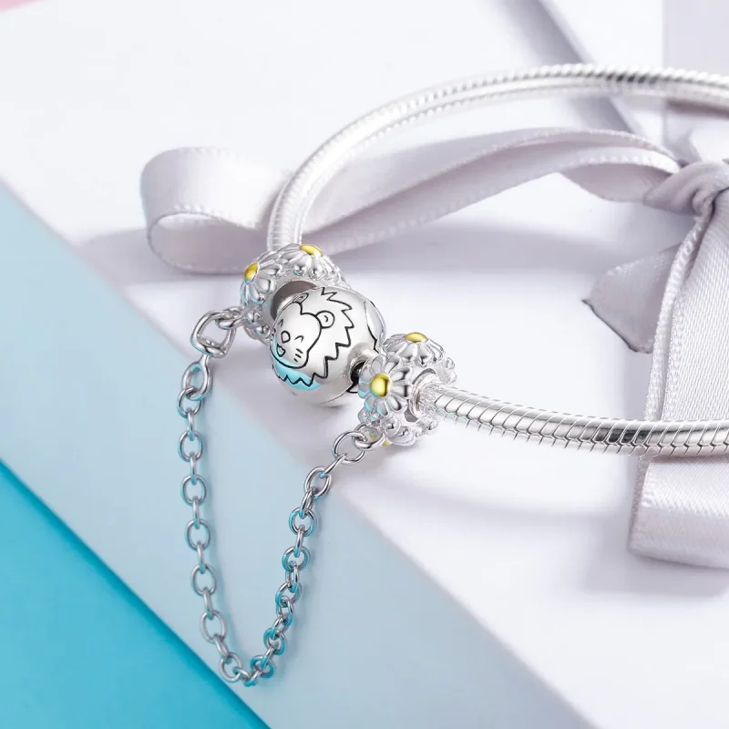 (imagine pentru) Pandora Style Two Tone Daisy Lanț de Siguranță - SCC618 - Vizualizare 5