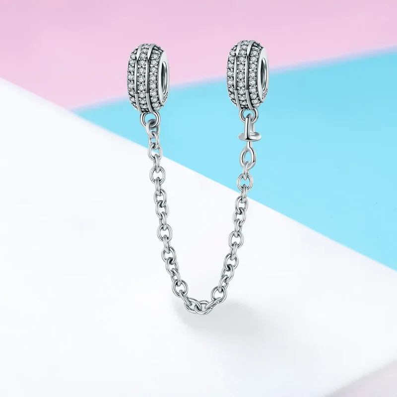 (imagine pentru) Lanț de siguranță Pandora Style Silver Pave - SCC812 - Vizualizare 2