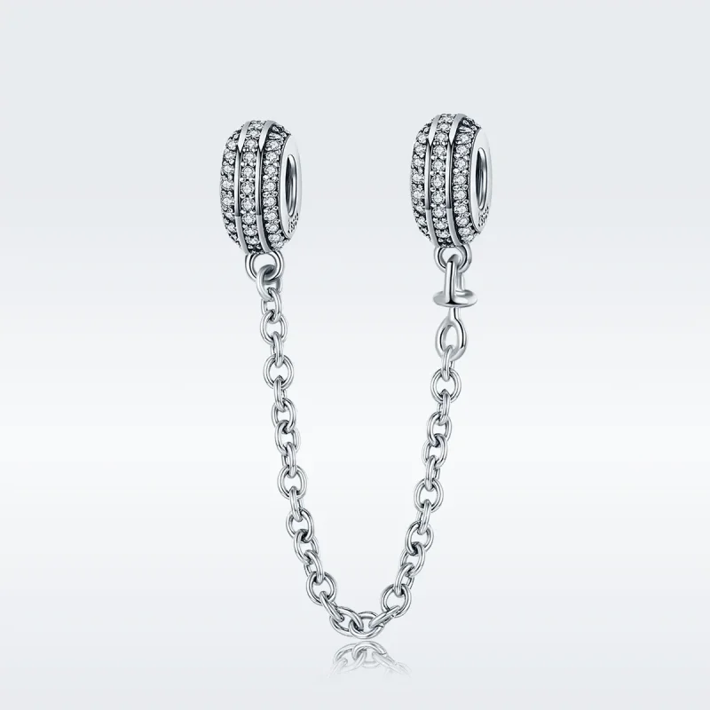 (imagine pentru) Lanț de siguranță Pandora Style Silver Pave - SCC812 - Vizualizare 3