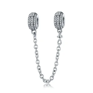(imagine pentru) Lanț de siguranță Pandora Style Silver Pave - SCC812