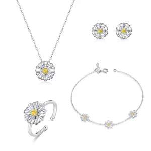 (imagine pentru) Set de bijuterii Margaretă din argint - SET001