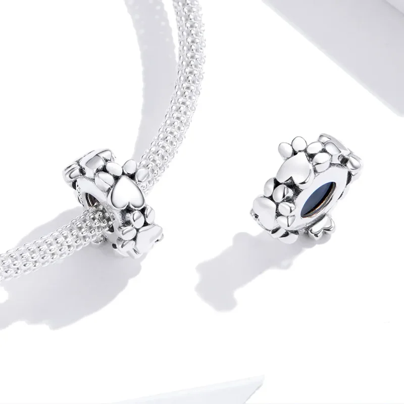 (imagine pentru) Pandora Style Inimioare Spacer de Argint cu Inimi Dulci - SCC1504 - Vizualizare 3
