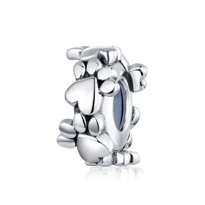 (imagine pentru) Pandora Style Inimioare Spacer de Argint cu Inimi Dulci - SCC1504