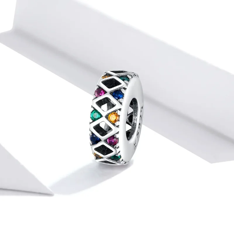 (imagine pentru) Pandora Style Charm Spacer Circul de Argint cu Joc de Sărituri - SCC1659 - Vizualizare 2