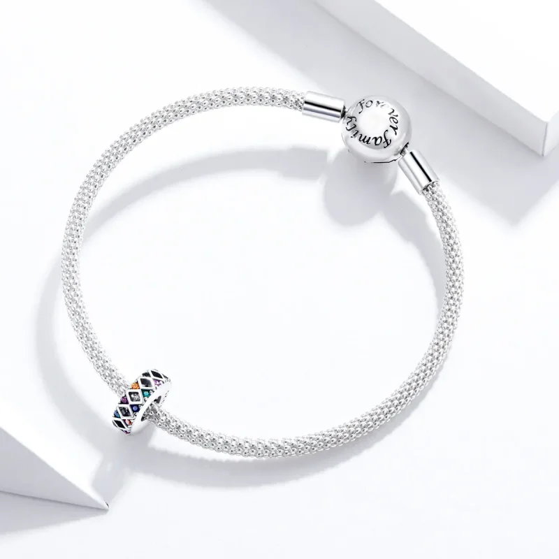 (imagine pentru) Pandora Style Charm Spacer Circul de Argint cu Joc de Sărituri - SCC1659 - Vizualizare 3