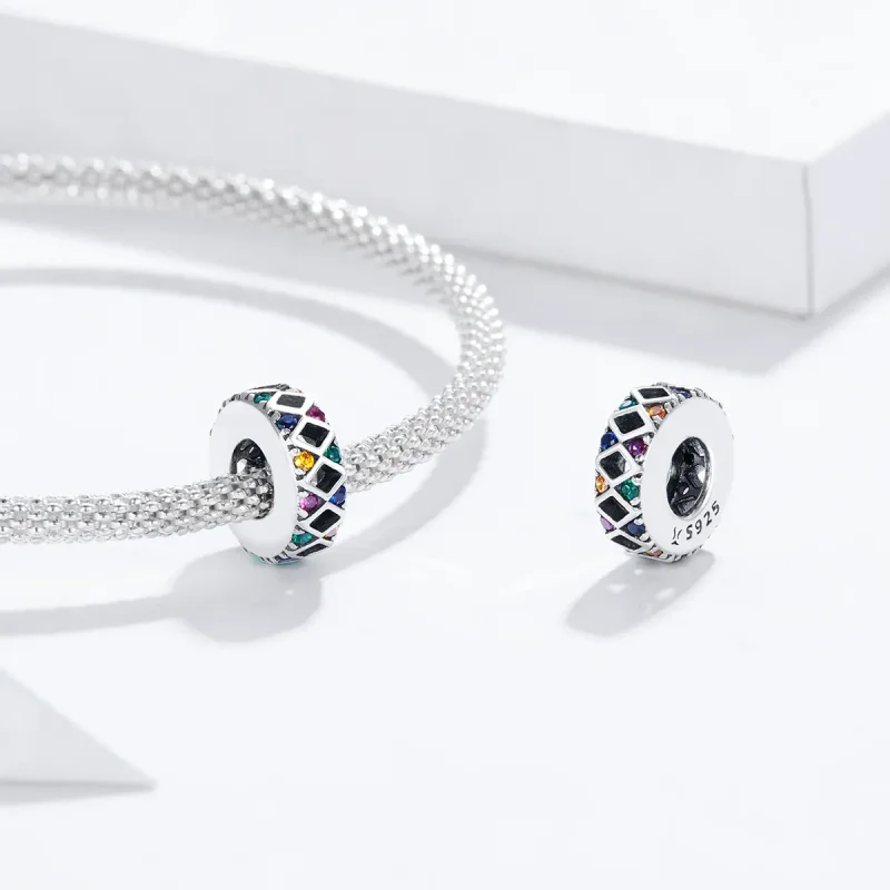 (imagine pentru) Pandora Style Charm Spacer Circul de Argint cu Joc de Sărituri - SCC1659 - Vizualizare 4