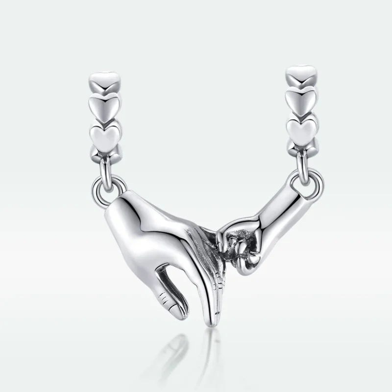(imagine pentru) Pandora Style Mână în Mână Spacer Charm din Argint - SCC1700 - Vizualizare 5