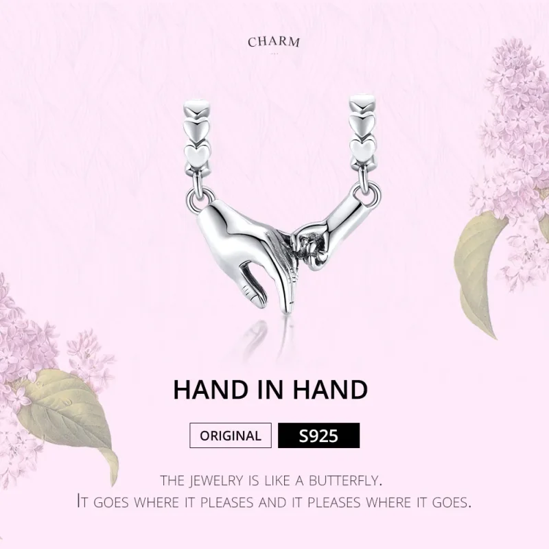 (imagine pentru) Pandora Style Mână în Mână Spacer Charm din Argint - SCC1700 - Vizualizare 6