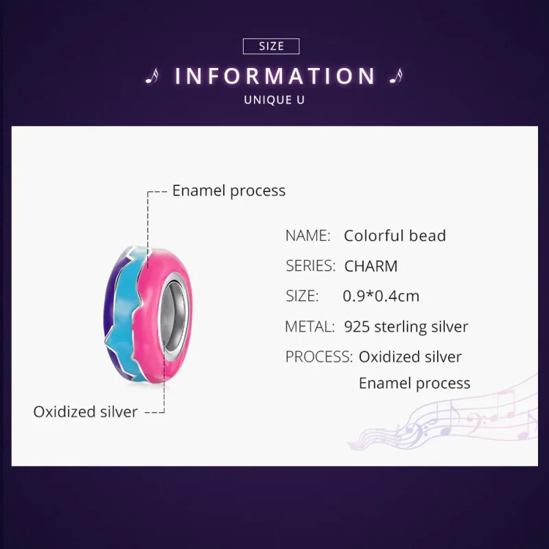 (imagine pentru) Pandora Style Silver Cyberpunk - Mărgele Strălucitoare Charm Separator - SCC1843 - Vizualizare 6