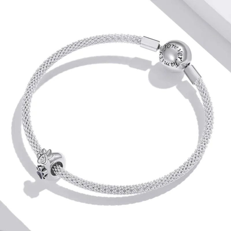 (imagine pentru) Pandora Style Charm de Separare Argintiu cu Detaș de Lăbușă Adorabil - SCC1846 - Vizualizare 3