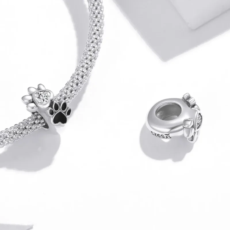 (imagine pentru) Pandora Style Charm de Separare Argintiu cu Detaș de Lăbușă Adorabil - SCC1846 - Vizualizare 4