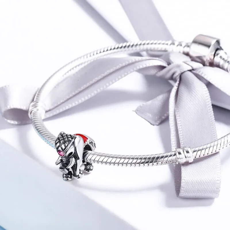 (imagine pentru) Pandora Style Charm Spacer de Argint cu un Pui de Elefant Drăguț - SCC321 - Vizualizare 4