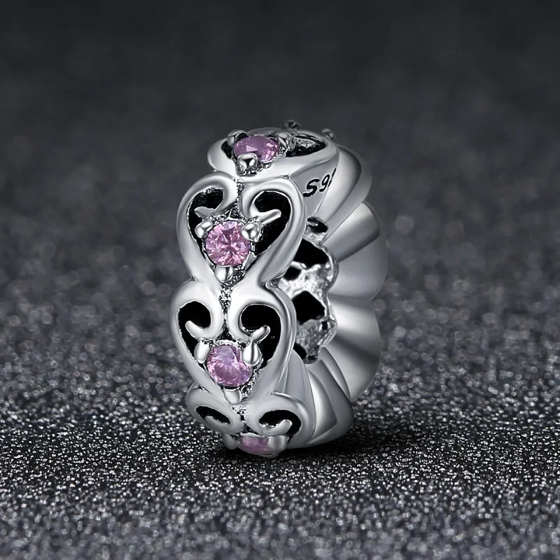 (imagine pentru) Pandora Style Charm de Separare Argintiu în Formă de Inimă - SCC339 - Vizualizare 2