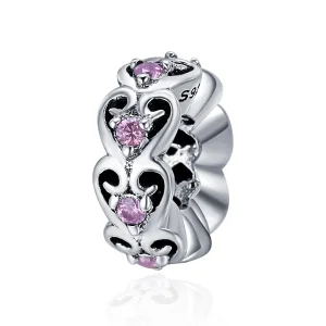 (imagine pentru) Pandora Style Charm de Separare Argintiu în Formă de Inimă - SCC339