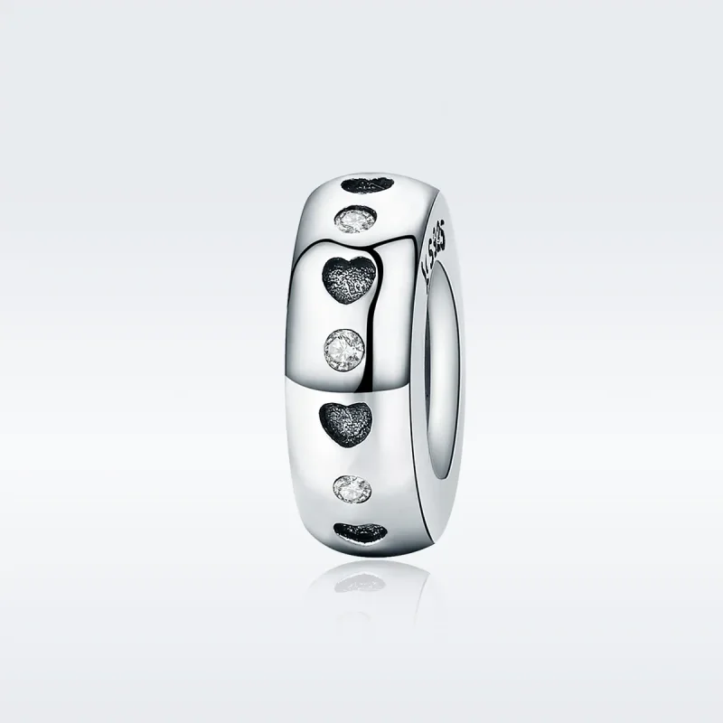 (imagine pentru) Pandora Style Inimioare și Vârfuri Norocoase de Argint Charm Separator - SCC593 - Vizualizare 2