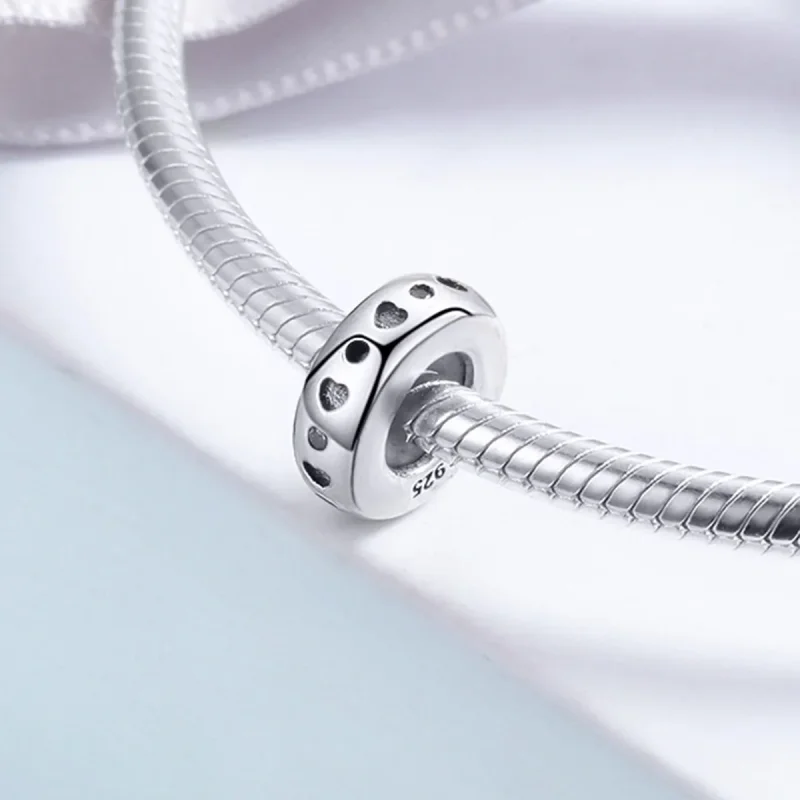 (imagine pentru) Pandora Style Inimioare și Vârfuri Norocoase de Argint Charm Separator - SCC593 - Vizualizare 4
