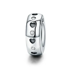 (imagine pentru) Pandora Style Inimioare și Vârfuri Norocoase de Argint Charm Separator - SCC593