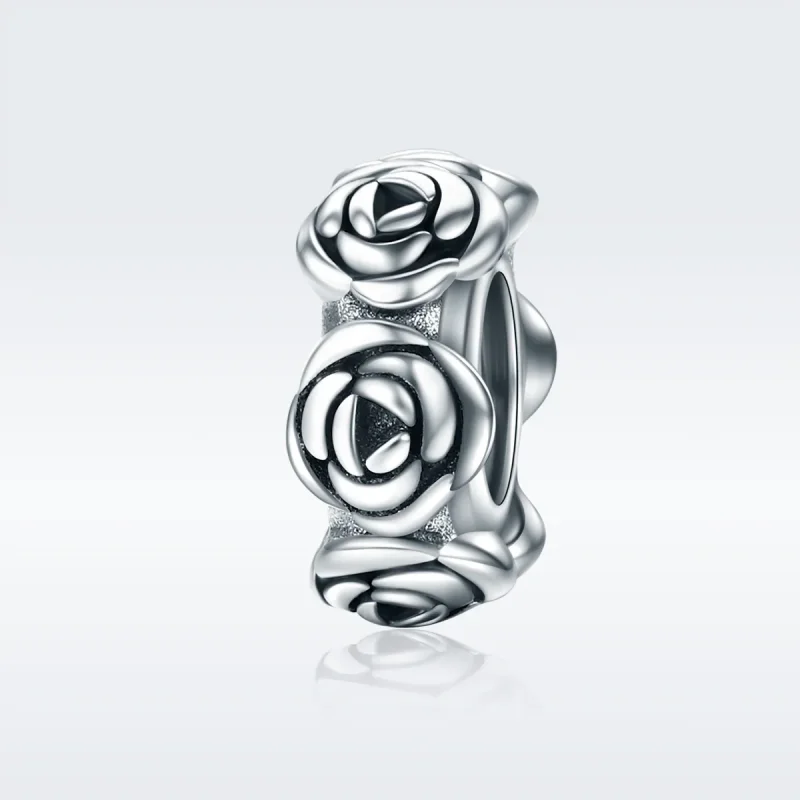 (imagine pentru) Pandora Style Inel de Trandafiri Argintiu Charm Separator - SCC596 - Vizualizare 2