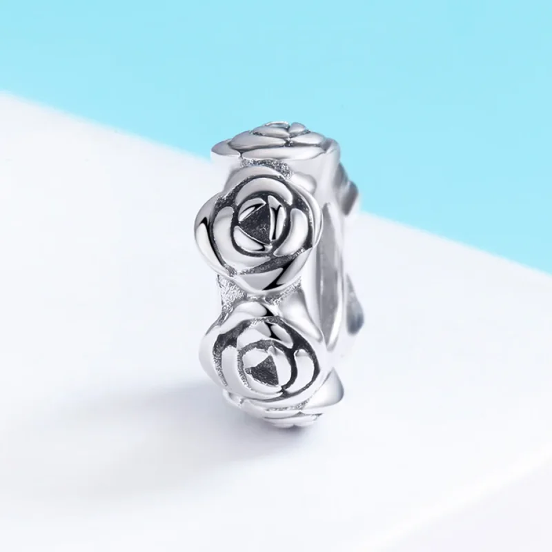 (imagine pentru) Pandora Style Inel de Trandafiri Argintiu Charm Separator - SCC596 - Vizualizare 3