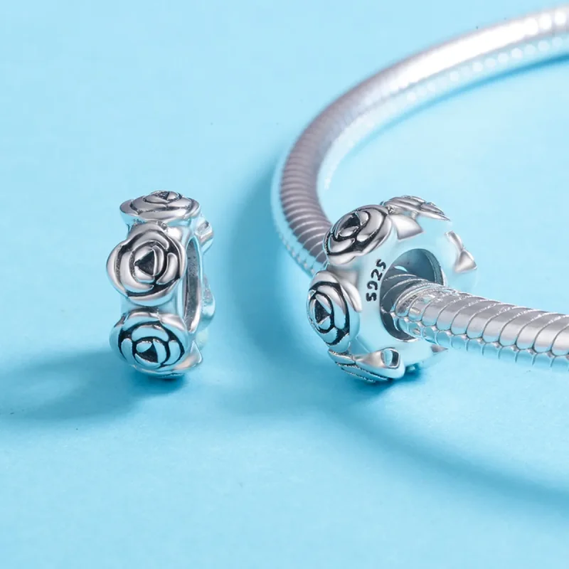 (imagine pentru) Pandora Style Inel de Trandafiri Argintiu Charm Separator - SCC596 - Vizualizare 5