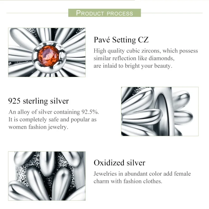 (imagine pentru) Pandora Style Inel de Margarete Spacer Charm - SCC598 - Vizualizare 7