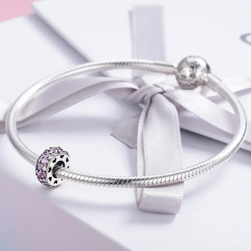 (imagine pentru) Pandora Style Inimă de Argint Charm Separator - SCC635 - Vizualizare 3