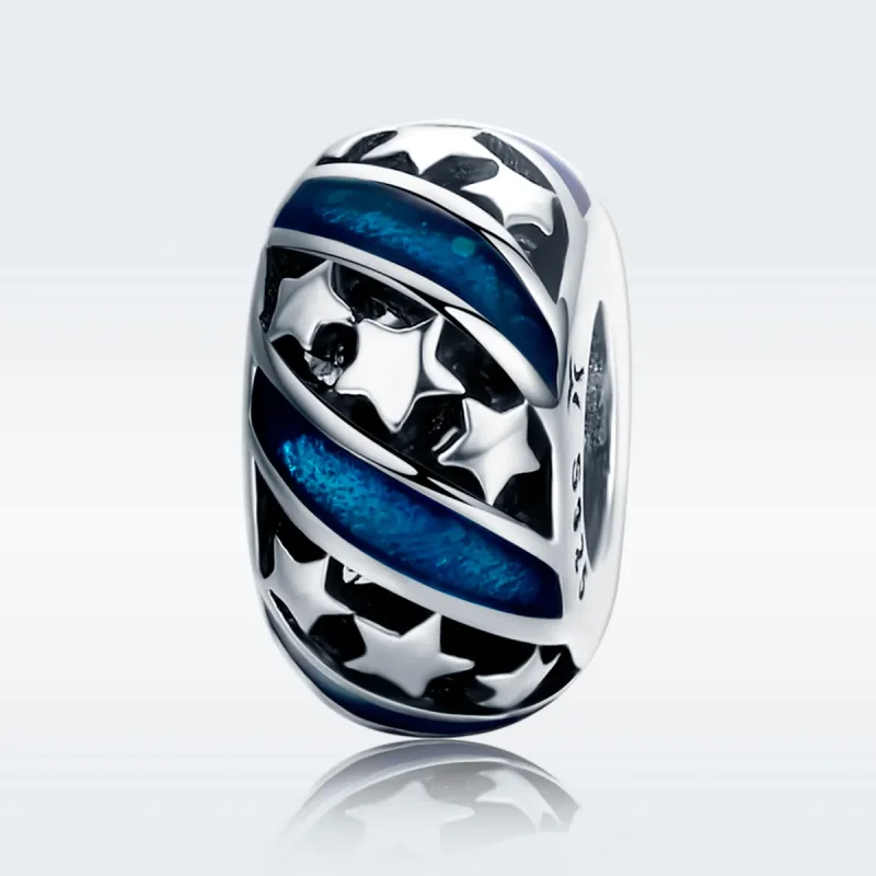 (imagine pentru) Pandora Style Argint The Shining Star River Spacer Charm - SCC636 - Vizualizare 2